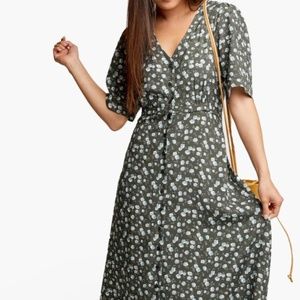ABLE Amelia Button Front Midi Dress